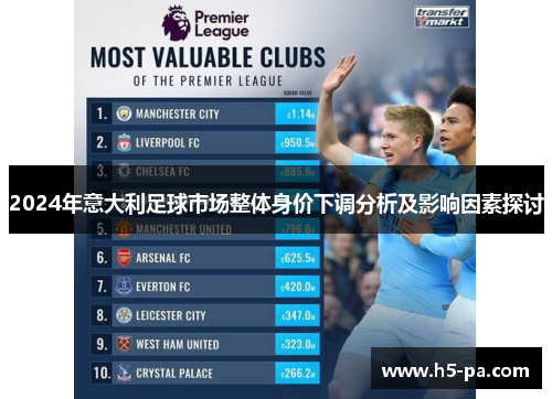 2024年意大利足球市场整体身价下调分析及影响因素探讨