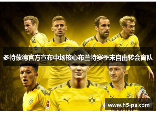 多特蒙德官方宣布中场核心布兰特赛季末自由转会离队 多特蒙德官方宣布中场核心布兰特赛季末自由转会离队